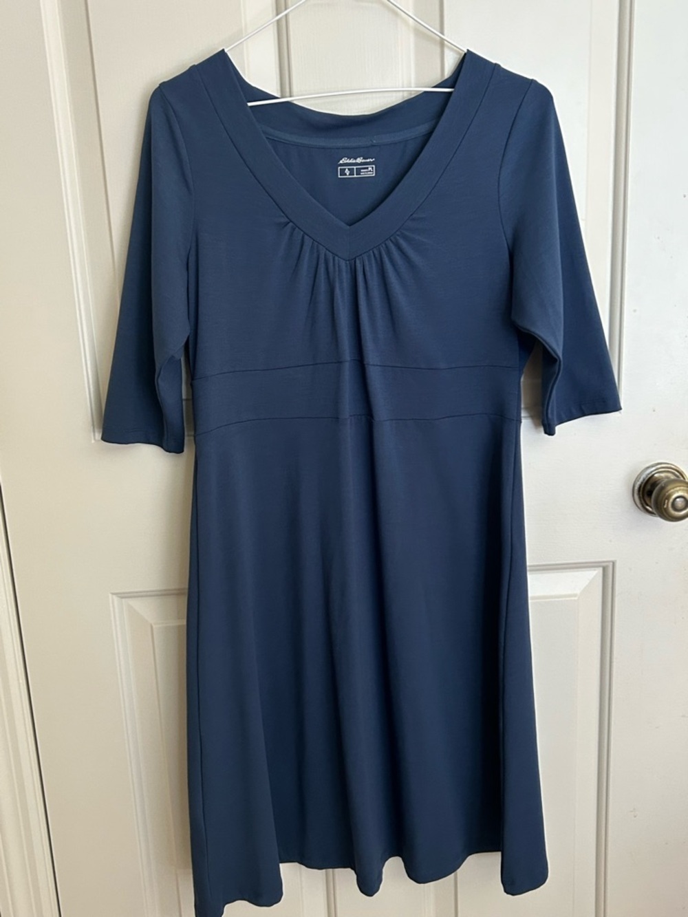 Eddie Bauer Deep Navy V‑Neck Midi Dress Size PL